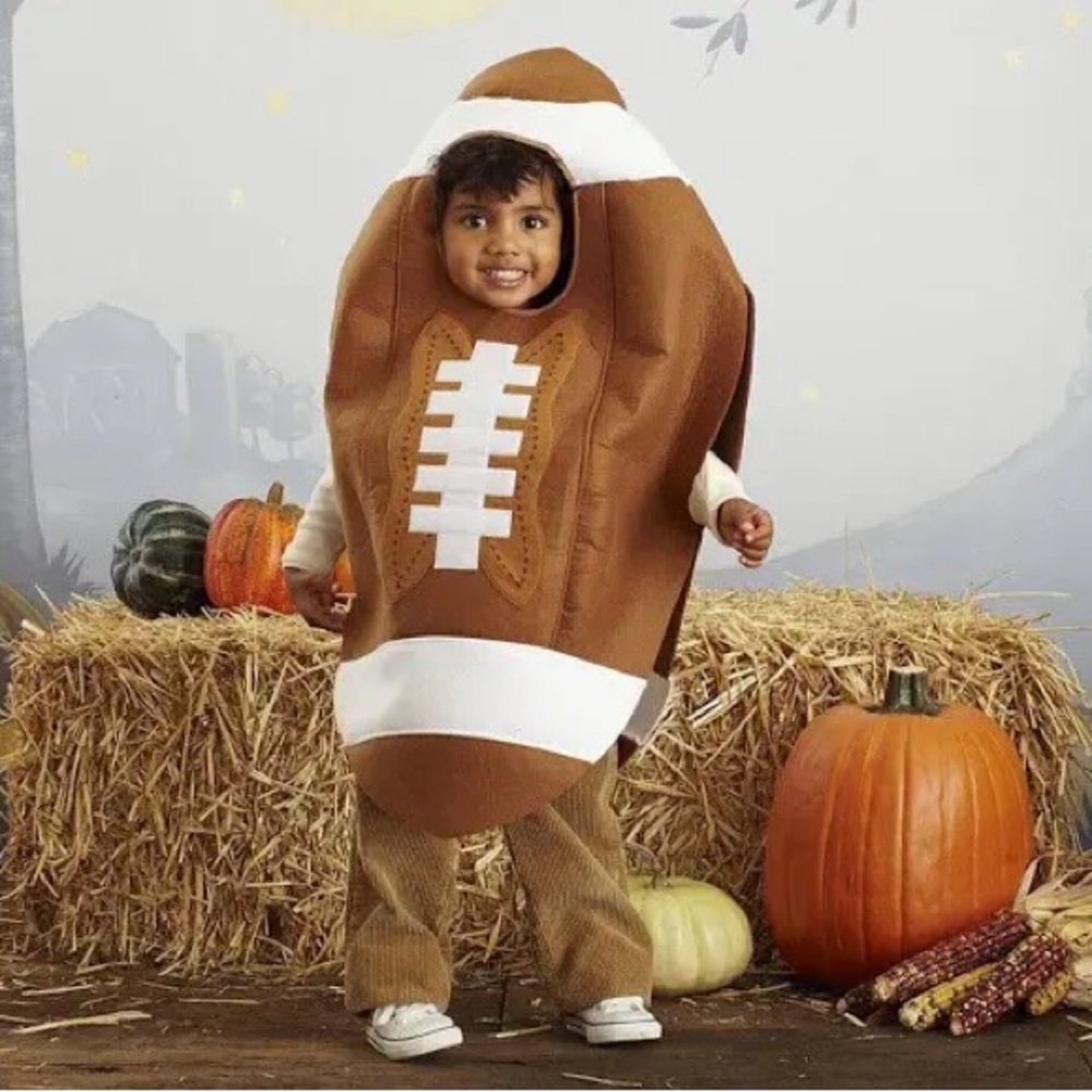 ISO POTTERY BARN 2T-3T FOOTBALL COSTUME